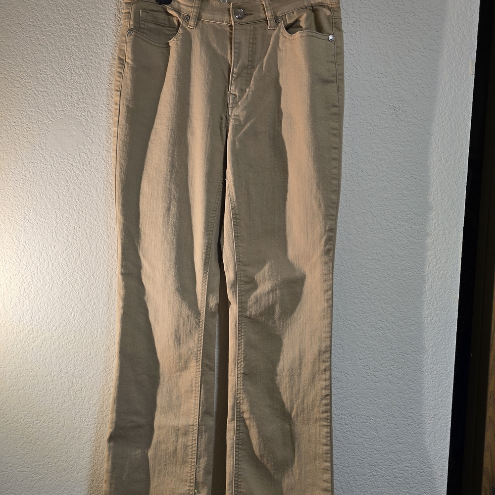 DG2 by Diane Gilman Women's Tan Straight Jeans